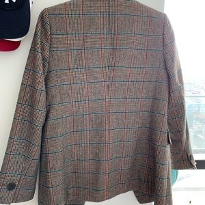 Plaid brown blazer